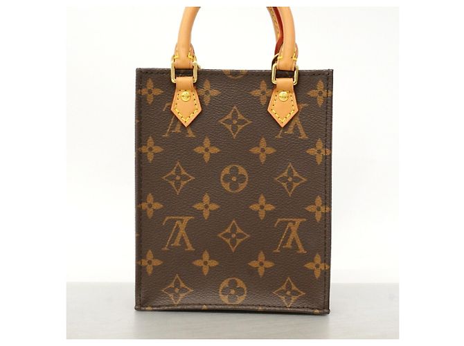 Louis Vuitton Monogram Petite Sac Plat Handtasche Braun - Ansicht 9