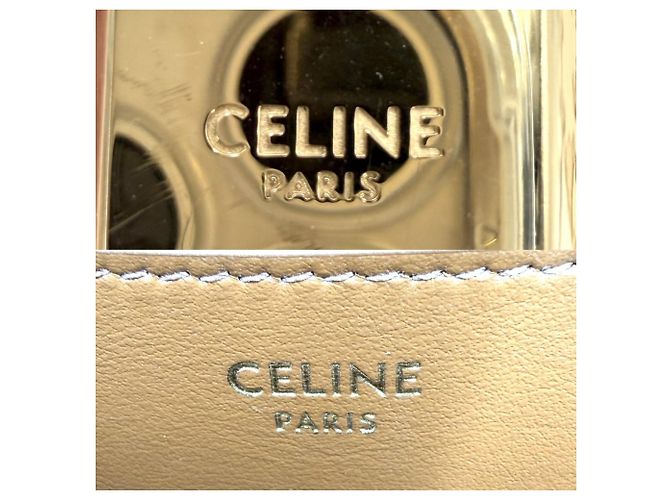 Céline Borsa a tracolla Celine Taboo Triomphe Marrone Bianco - vista 5