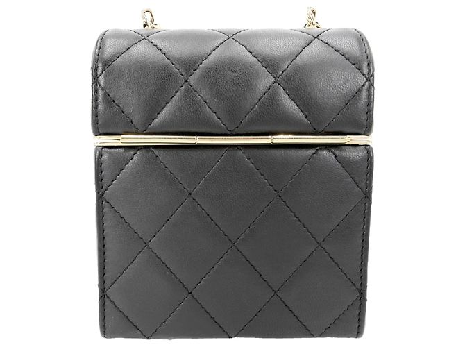Borsa a Tracolla Mini Chanel Nero Bianco - vista 2