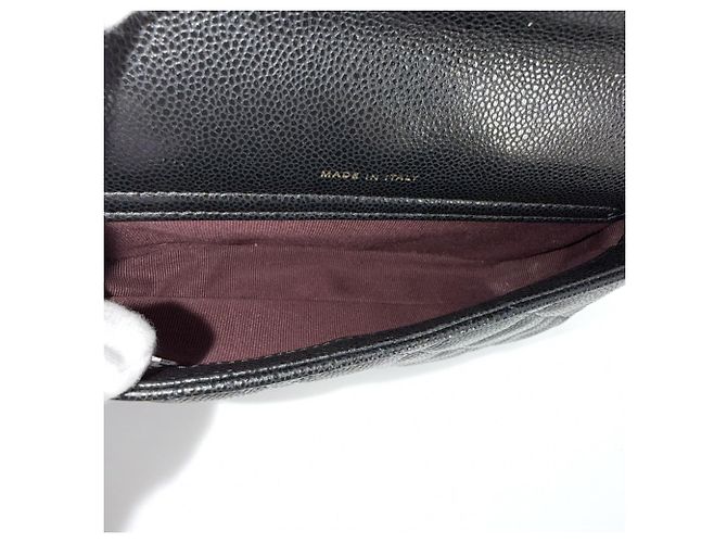 Borsa a tracolla Chanel Matelassé con patta da donna Nero Bianco - vista 4