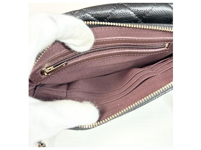 Borsa a tracolla Chanel Matelassé con patta da donna Nero Bianco - vista 5