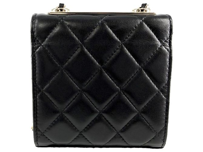 Borsa a tracolla Chanel Mini Matelassé Nero Bianco - vista 2