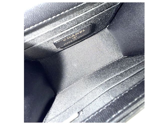 Borsa a tracolla Chanel Mini Matelassé Nero Bianco - vista 4
