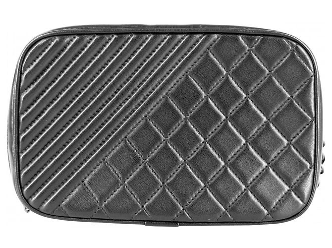 Borsa a Tracolla Chanel Boy Camera Nero Bianco - vista 2