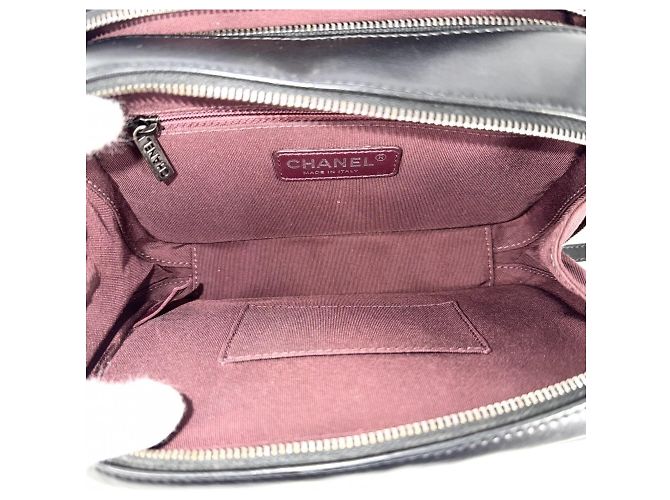 Borsa a Tracolla Chanel Boy Camera Nero Bianco - vista 4