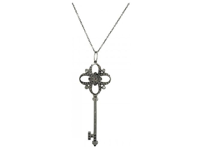 Collana Chiave Victoria Tiffany & Co. Rosa Bianco Giallo - vista 2