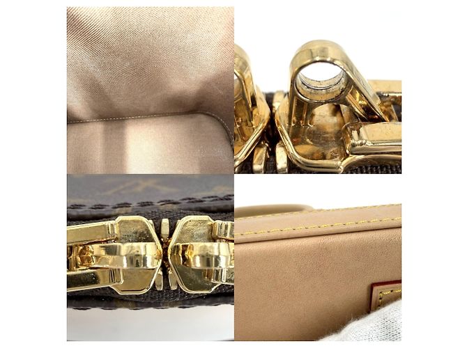 Borsa a mano Louis Vuitton Alma BB da donna Marrone Bianco Monogramma - vista 6