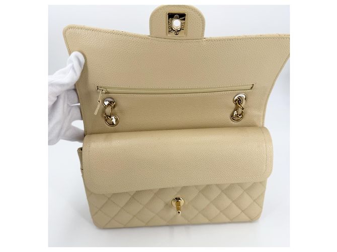 Borsa a tracolla Chanel Matelassé 25 Beige D'oro - vista 4