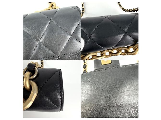 Borsa Matelassé da donna Chanel Nero Bianco - vista 6