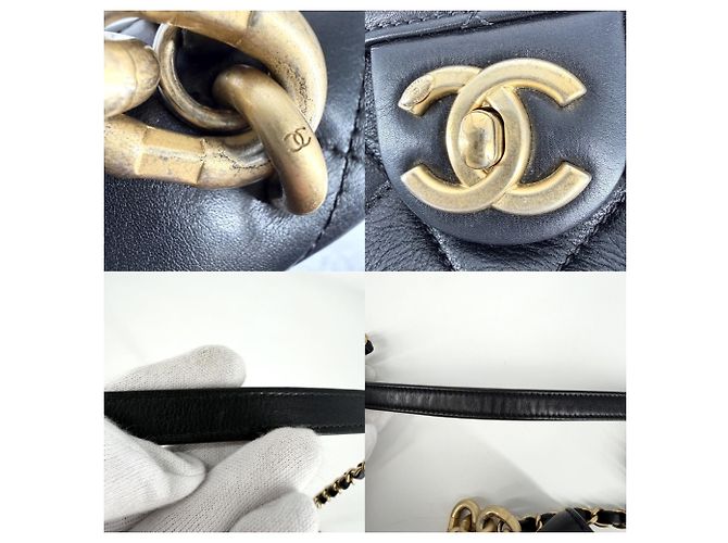 Borsa Matelassé da donna Chanel Nero Bianco - vista 8