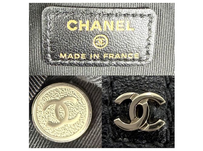 Mini borsa Chanel Matelassé Nero Bianco - vista 5