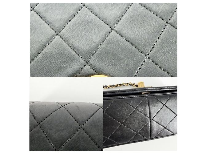 Borsa a tracolla Chanel Matelassé 23 Nero Bianco - vista 6