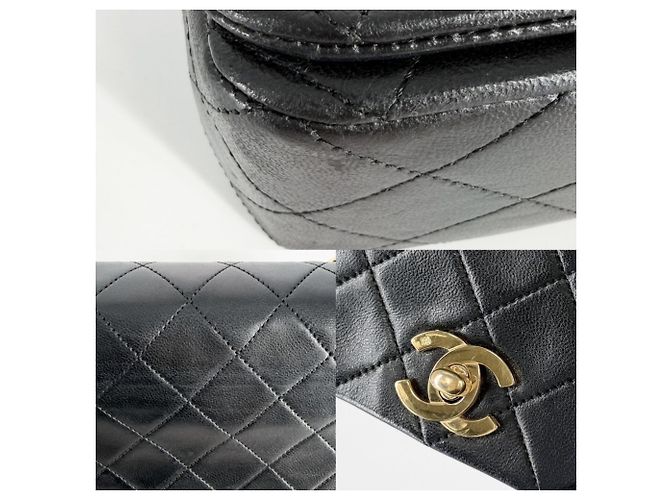 Borsa a tracolla Chanel Matelassé 23 Nero Bianco - vista 7
