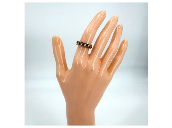 Anello Twist da donna Christian Dior Bianco Giallo - vista 2