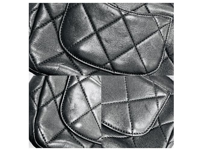 Borsa a tracolla Chanel Mini Matelassé Nero Bianco - vista 7