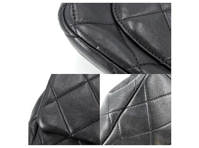 Borsa a tracolla Chanel Mini Matelassé Nero Bianco - vista 9