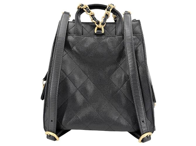 Zaino Matelassé da donna Chanel Nero Bianco - vista 2