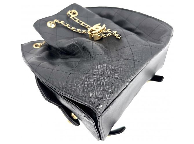 Zaino Matelassé da donna Chanel Nero Bianco - vista 3