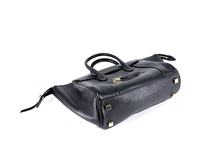 Céline Borsa Celine Little Luggage da donna Nero Bianco - vista 3