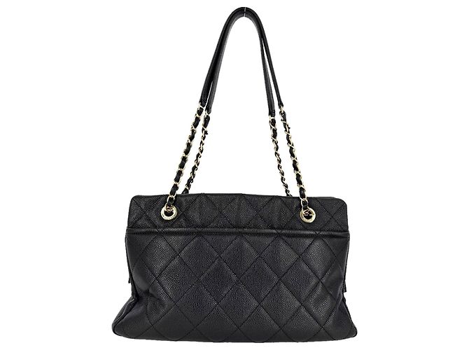 Borsa Tote con catena Matelassé da donna Chanel Nero Bianco - vista 2