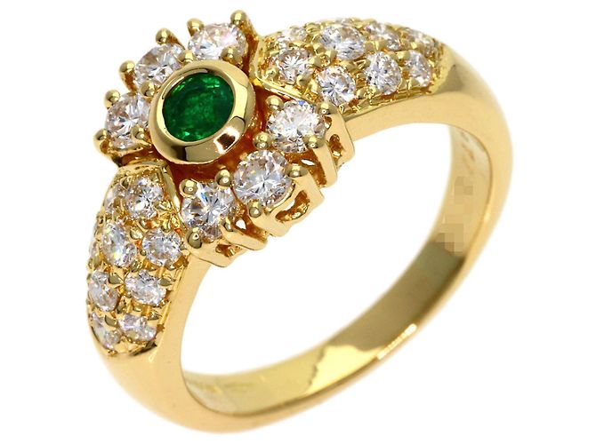 Boucheron Vintage Smaragd-Diamantring - Ansicht 2