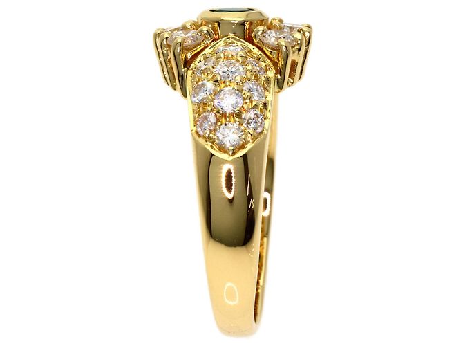 Boucheron Vintage Smaragd-Diamantring - Ansicht 3
