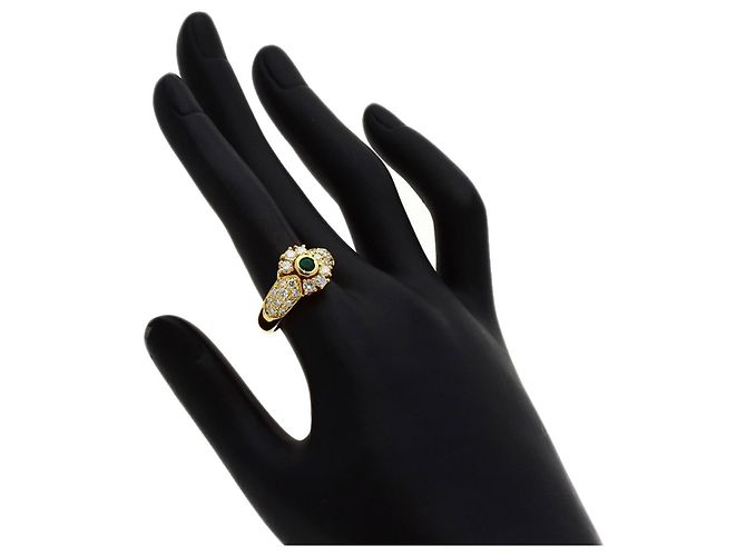 Boucheron Vintage Smaragd-Diamantring - Ansicht 7