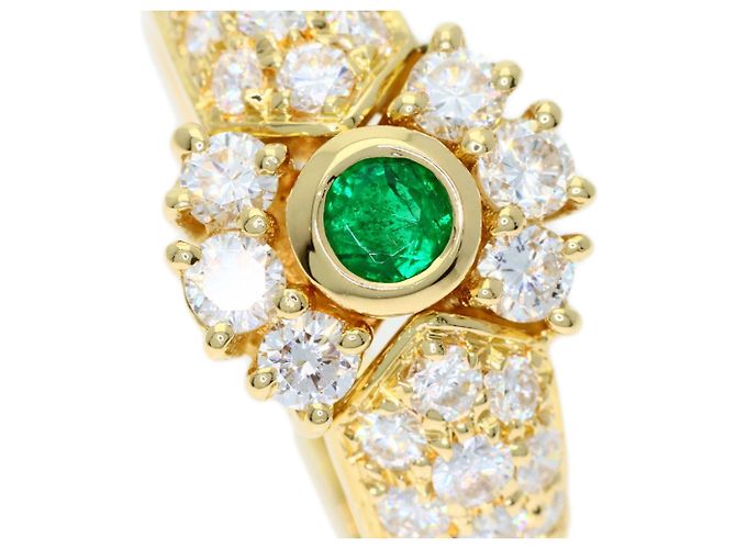 Boucheron Vintage Smaragd-Diamantring - Ansicht 8