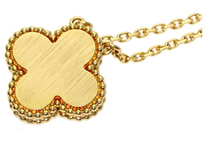 Collana Van Cleef & Arpels Vintage Alhambra Malachite e Diamanti - vista 5