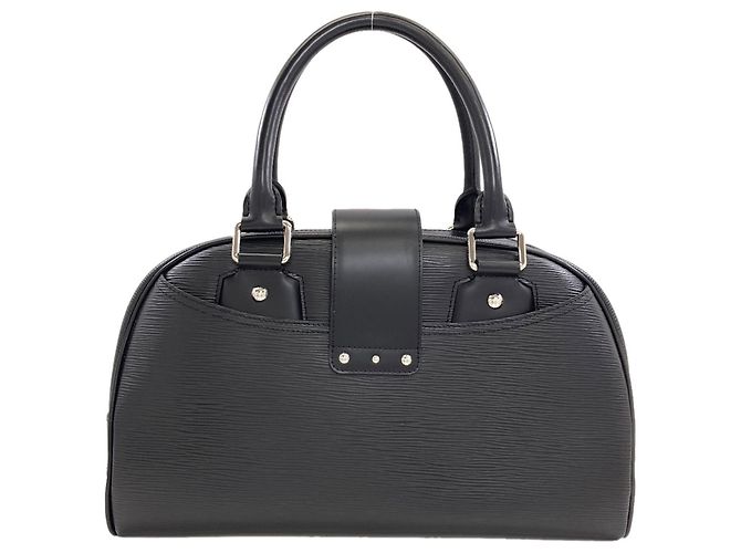 Borsa Boston Louis Vuitton Bowling Montaigne GM in pelle Epi Noir Nero - vista 2