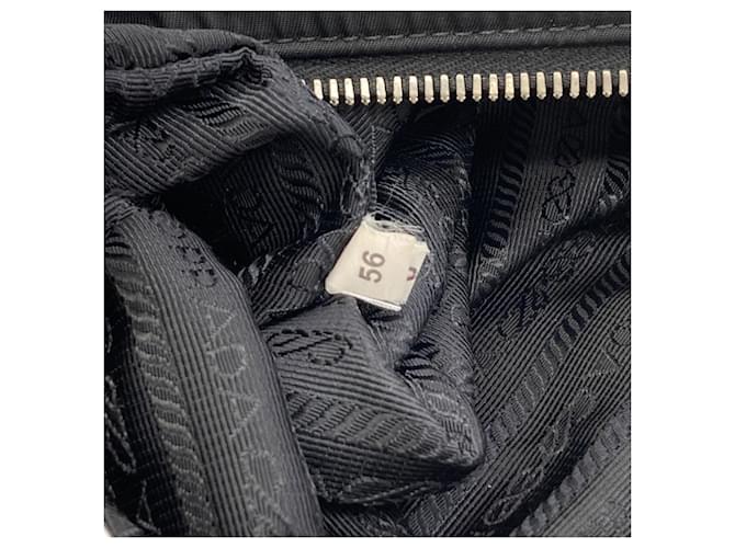 Borsa a tracolla Prada con logo Triangle Nero - vista 10