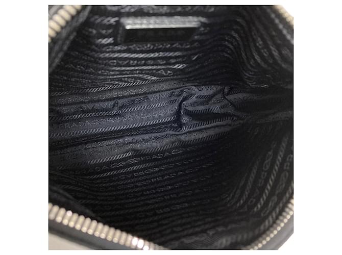 Borsa a tracolla Prada con logo Triangle Nero - vista 5