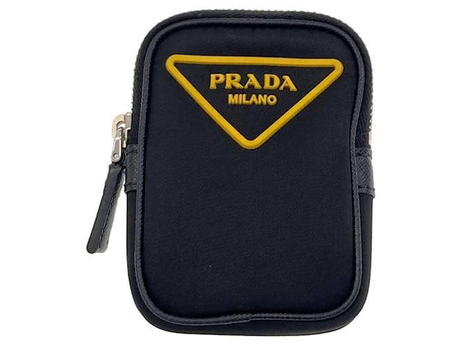 Borsa a tracolla Prada con logo Triangle Nero - vista 8