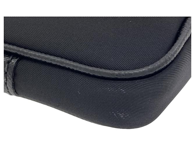 Borsa a tracolla Prada con logo Triangle Nero - vista 9