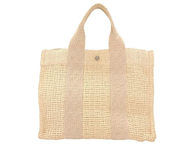 Hermès Borsa Tote Hermes Bora PM Beige - vista 2