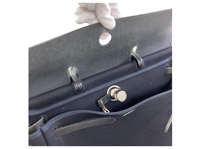 Hermès Borsa Hermes Herbag MM Nero - vista 12