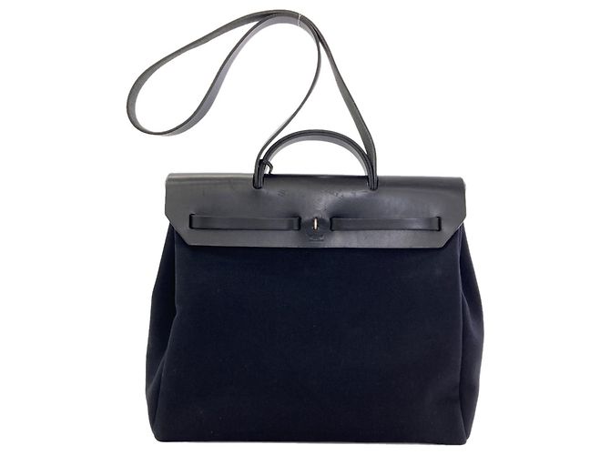 Hermès Borsa Hermes Herbag MM Nero - vista 2