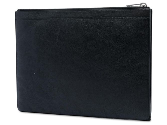 Clutch in pelle borchiata nera Saint Laurent Nero - vista 2