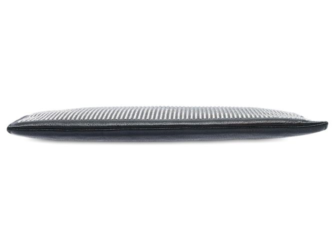 Clutch in pelle borchiata nera Saint Laurent Nero - vista 3