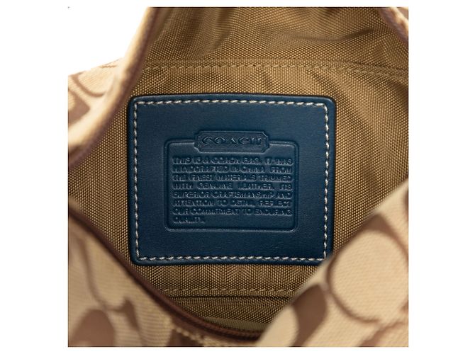 Coach Brown Mini Signature Canvas Hobo Marrone Marrone chiaro - vista 5