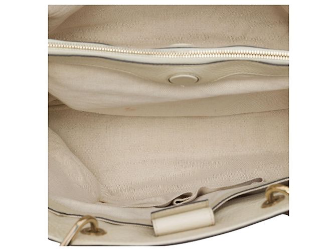 Borsa Gucci Bamboo Shopper Large in pelle di vitello bianca Bianco - vista 4