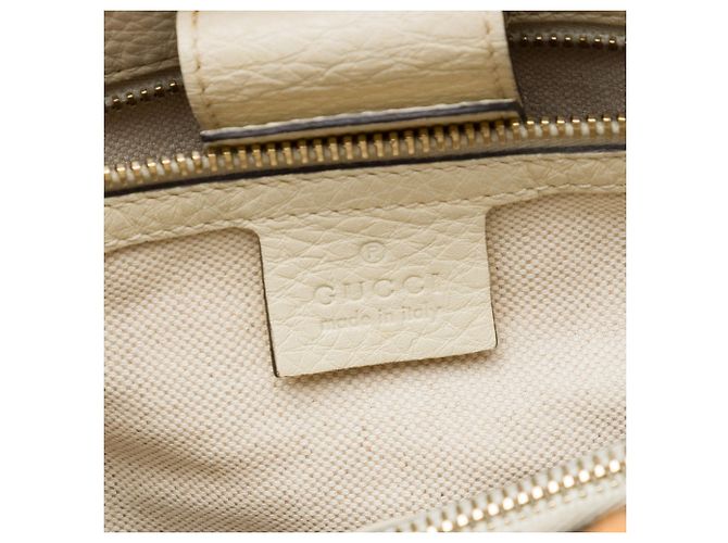 Borsa Gucci Bamboo Shopper Large in pelle di vitello bianca Bianco - vista 5