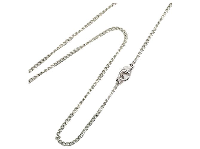 Collana con pendente Chanel Silver CC in ottone Argento - vista 5