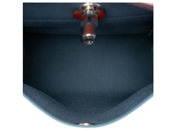 Hermès Blue Toile Herbag Zip 31 - vista 4