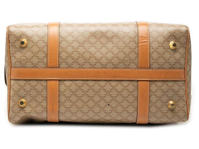16 Céline Celine Beige Macadam Boston Bag aus beschichtetem Canvas - Ansicht 3
