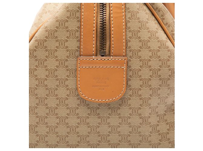 16 Céline Celine Beige Macadam Boston Bag aus beschichtetem Canvas - Ansicht 5