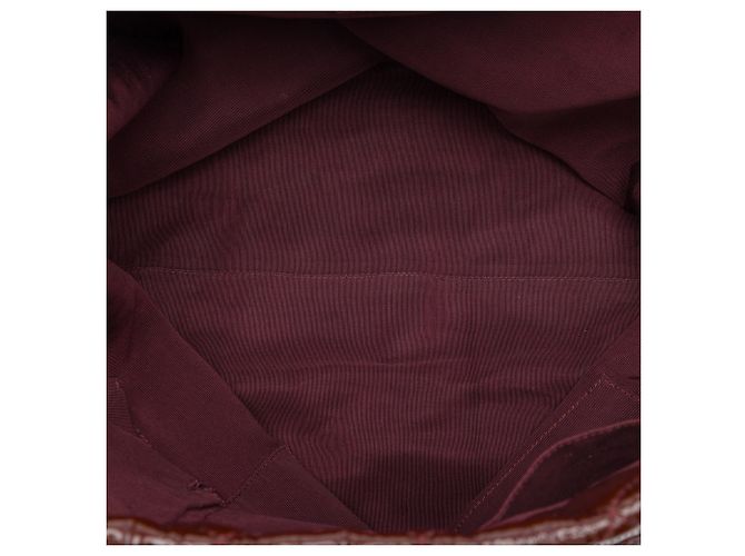 Chanel Ligne Tote aus rotem gestepptem Lackleder Chic and Glitter Bordeaux - Ansicht 4