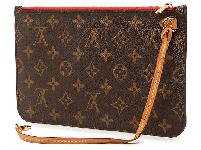 Pouch Louis Vuitton Brown Monogram Neverfull MM Marrone - vista 2