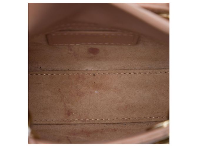Dior Brown Micro Lambskin Cannage Lady Dior Marrone Carne - vista 4