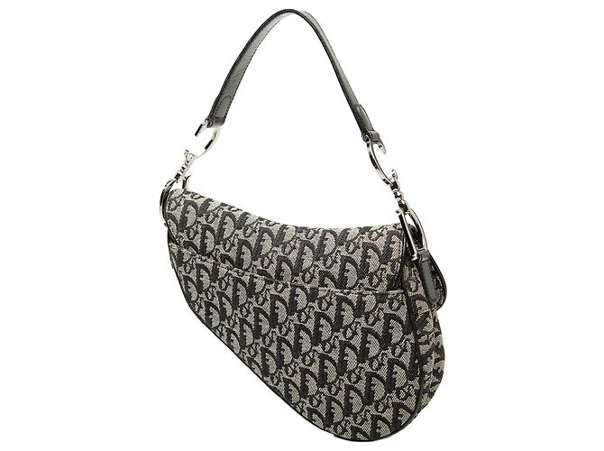 Diorissimo Saddle Bag aus grauem Canvas Braun - Ansicht 2